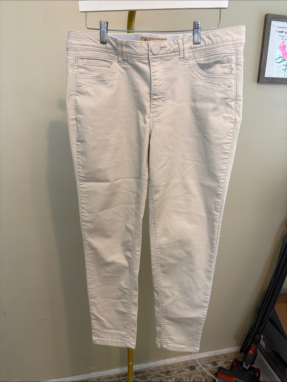 Democracy Cream Cropped Skinny Jeans #23